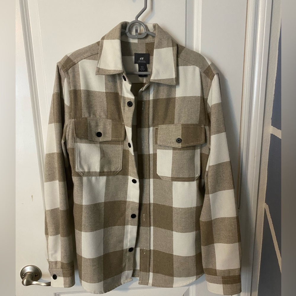 H&M plaid overshirt men